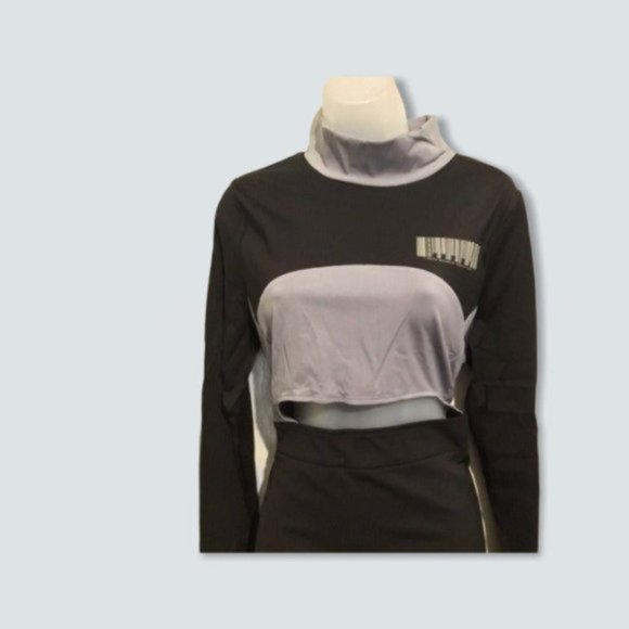 2X Plus Size Bodycon Barcode Cut Out Mini Dress - Picture 3 of 7